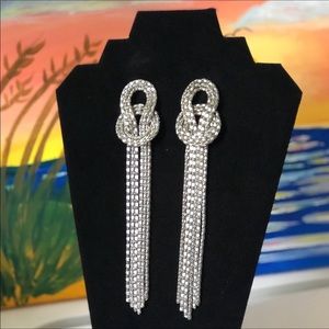 Silver Draped Earrings